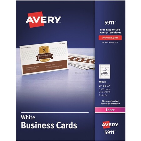 Avery Cards, Business, Lsr, 2X3.5, We AVE5911